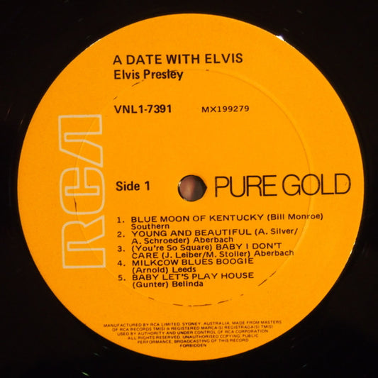Elvis Presley : A Date With Elvis (LP, Comp, RP)