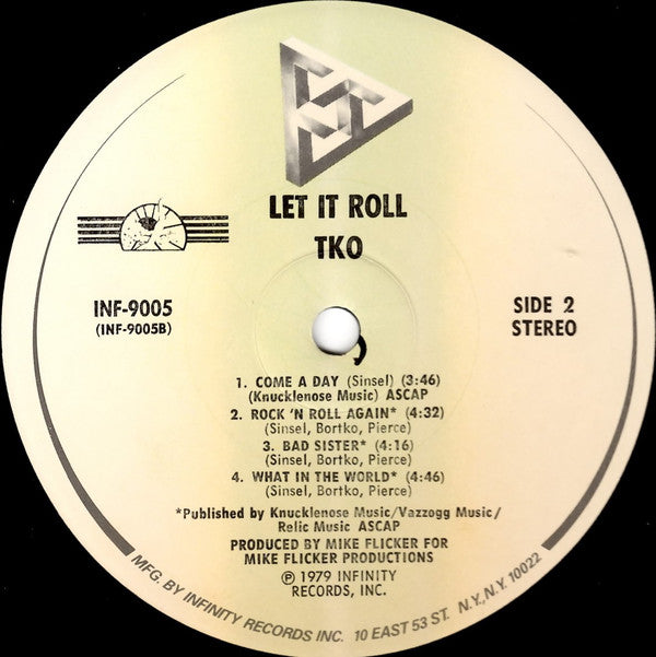 TKO (5) : Let It Roll (LP, Album, Pin)