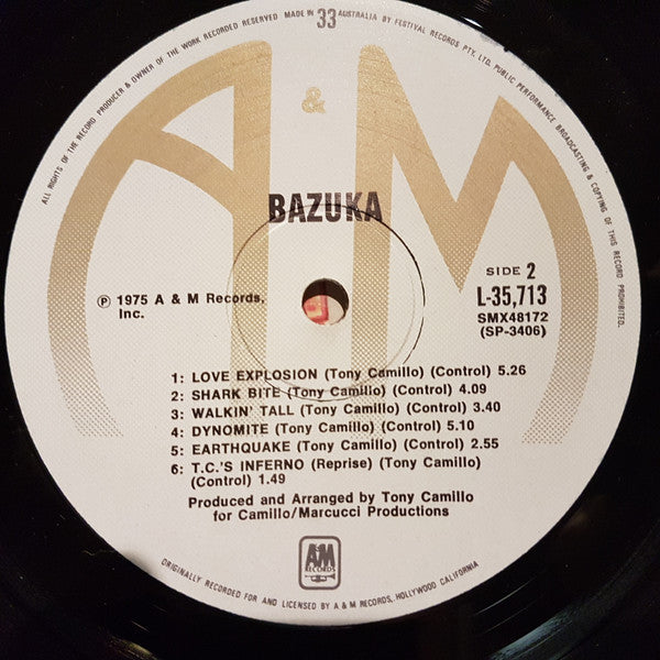 Tony Camillo's Bazuka : Bazuka (LP, Album)