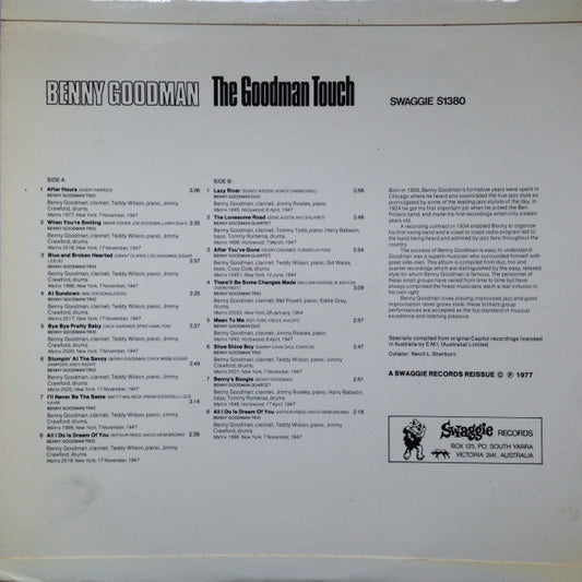 Benny Goodman : The Goodman Touch (LP, Comp, Mono)