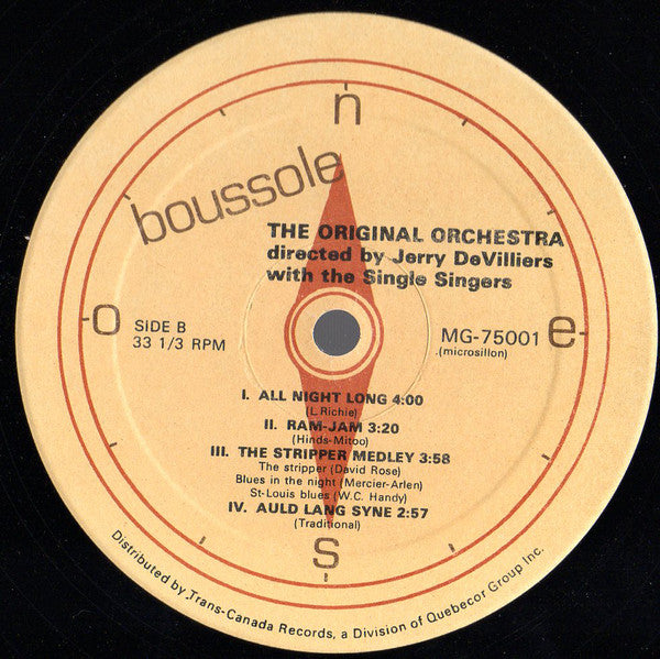 The Original Orchestra Directed By Jerry De Villiers With Single Singers : The Original Orchestra With The Single Singers (LP, Album)
