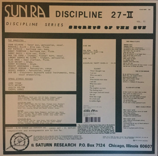 The Sun Ra Arkestra : Discipline 27-II (LP, Album, RE, RM)