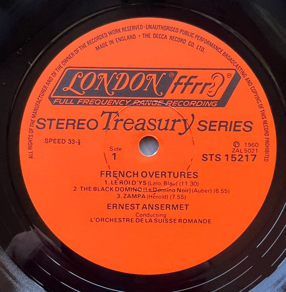Ernest Ansermet, L'Orchestre De La Suisse Romande : La Belle Helene & other Great French Overtures (LP, Album, RE)