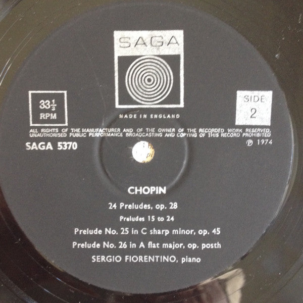 Frédéric Chopin, Sergio Fiorentino : Preludes (LP, RE)