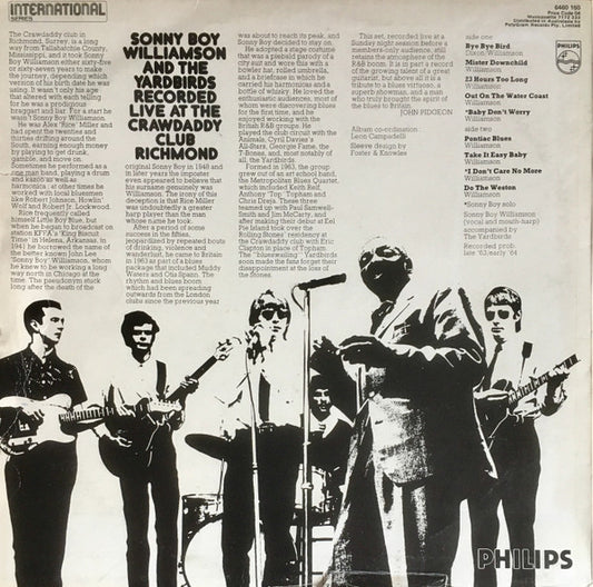 Sonny Boy Williamson (2) & The Yardbirds : Sonny Boy Williamson & The Yardbirds (LP, Album, RE)
