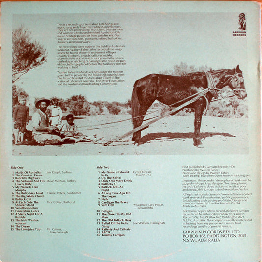 Various : Bush Traditions (Traditional Performers Of Australia) (LP, Album, Gat)