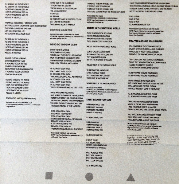 The Police : Every Breath You Take (The Singles) (Cass, Comp, Dol)