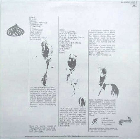 Cream (2) : Fresh Cream (LP, Album, RE)