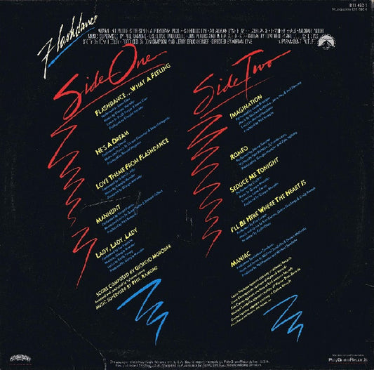 Various : Flashdance (Original Soundtrack From The Motion Picture) (LP, Album, 72)