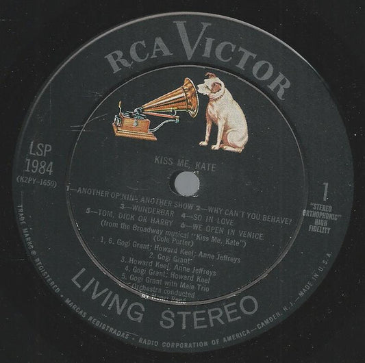 Cole Porter, Gogi Grant, Howard Keel, Anne Jeffreys, Henri René And His Orchestra : Kiss Me, Kate (LP, Album)