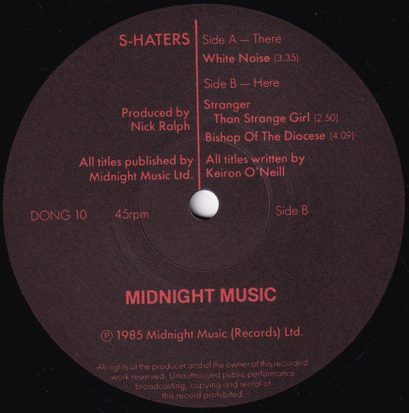 The S-Haters : White Noise (12")