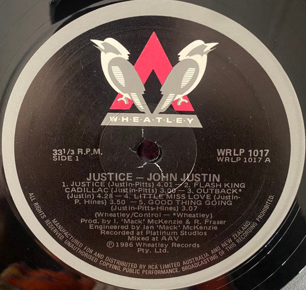 John Justin & The Thunderwings : Justice (LP, Album)