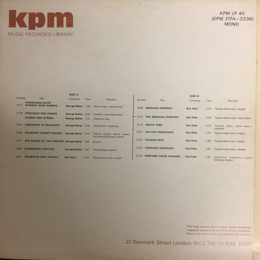 Various : KPM 217A-223B (LP)