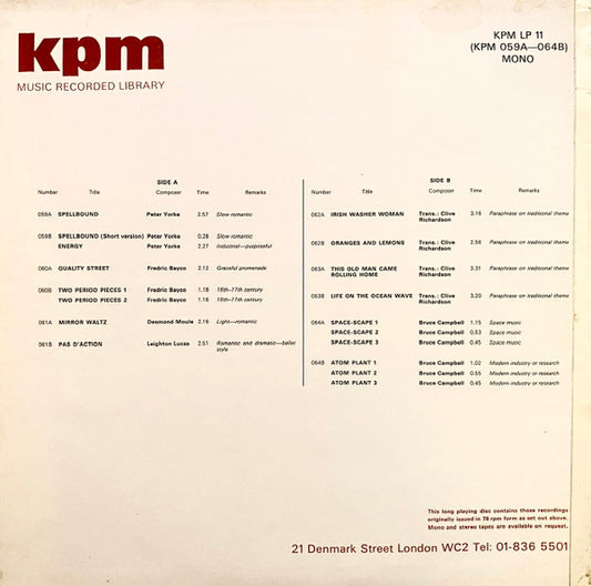 Various : KPM 059A-064B (LP)