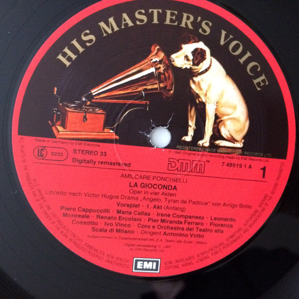 Amilcare Ponchielli - Maria Callas, Fiorenza Cossotto, Irene Companeez, Pier Miranda Ferraro, Ivo Vinco, Piero Cappuccilli, Orchestra Del Teatro Alla Scala e Coro Del Teatro Alla Scala, Antonino Votto : La Gioconda (2xLP, Album, Mono, RE, RM + Box)