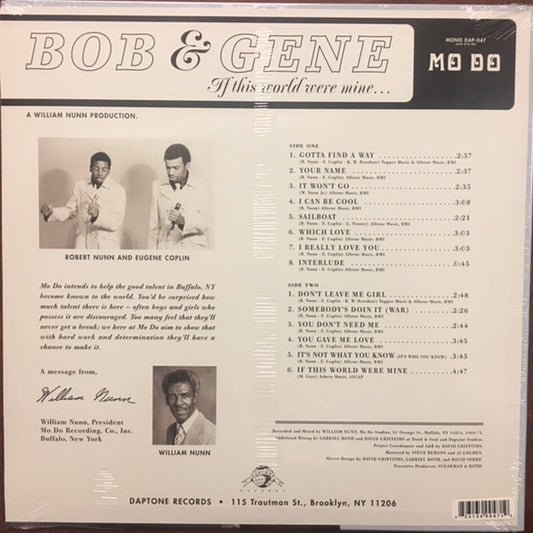 Bob & Gene : If This World Were Mine (LP, Album, Mono, RE, RM)