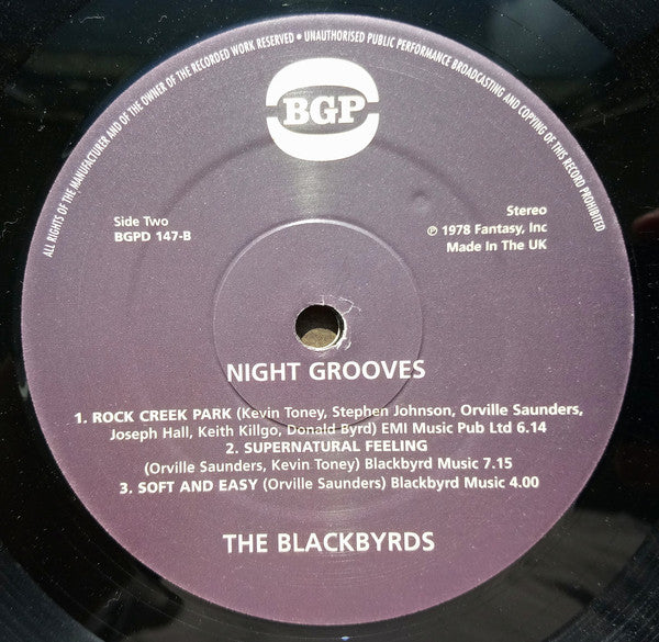 The Blackbyrds : Night Grooves (LP, Comp, RE)