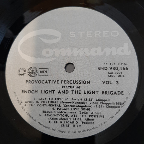 Enoch Light And The Light Brigade : Provocative Percussion Vol. III (LP, Album)