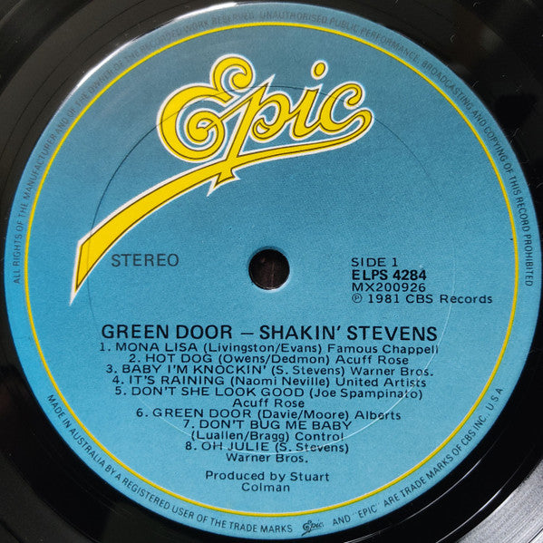 Shakin' Stevens : Green Door / Shaky (LP, Album)