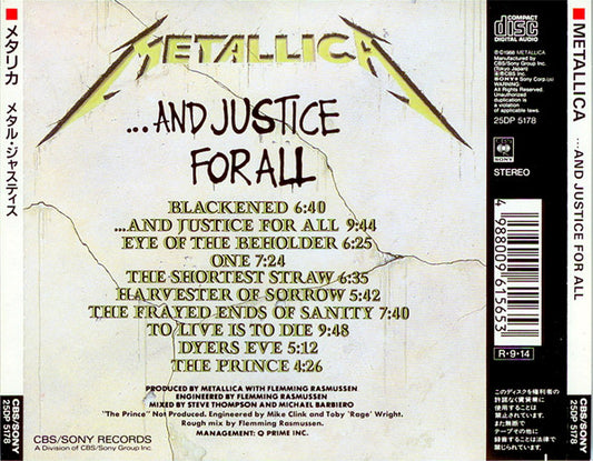 Metallica : ...And Justice For All (CD, Album)