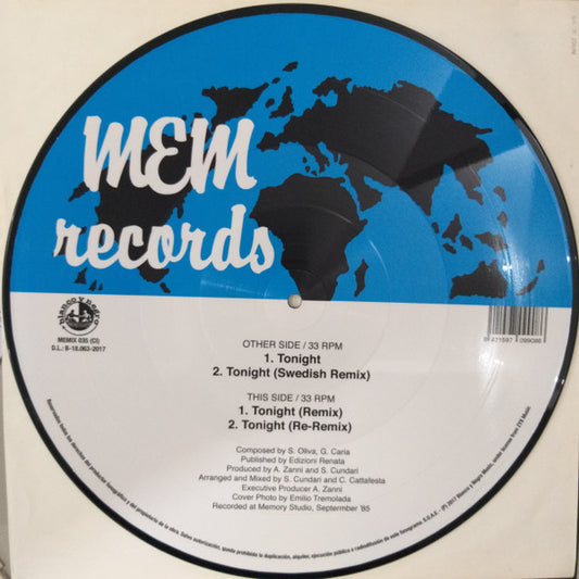 Ken Laszlo : Tonight (12", Maxi, Pic)