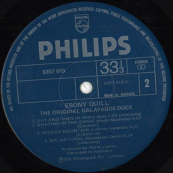 Galapagos Duck : Ebony Quill (LP, Album, EMI)