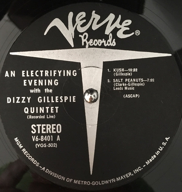 Dizzy Gillespie Quintet : An Electrifying Evening With The Dizzy Gillespie Quintet (LP, Album)