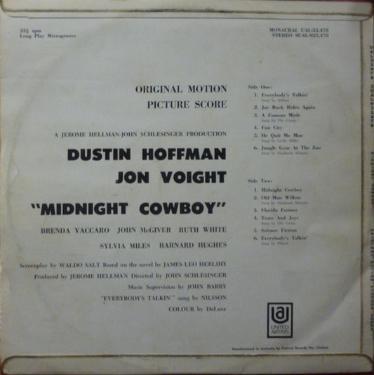 Various : Midnight Cowboy (Original Motion Picture Score) (LP, Album)