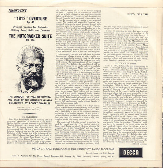 Pyotr Ilyich Tchaikovsky, London Festival Orchestra And The Band Of The Grenadier Guards Conducted By Bob Sharples : Tchaikovsky "1812" Overture Op. 49 + The Nutcracker Suite, Op. 71a (LP)