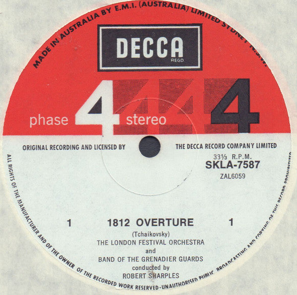 Pyotr Ilyich Tchaikovsky, London Festival Orchestra And The Band Of The Grenadier Guards Conducted By Bob Sharples : Tchaikovsky "1812" Overture Op. 49 + The Nutcracker Suite, Op. 71a (LP)