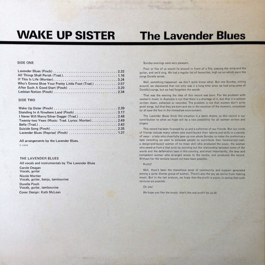 The Lavender Blues (2) : Wake Up Sister (LP, Album)