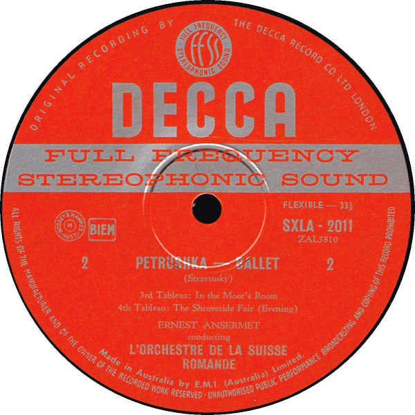 Igor Stravinsky, Ernest Ansermet · L'Orchestre De La Suisse Romande : Petrushka (LP, Album)