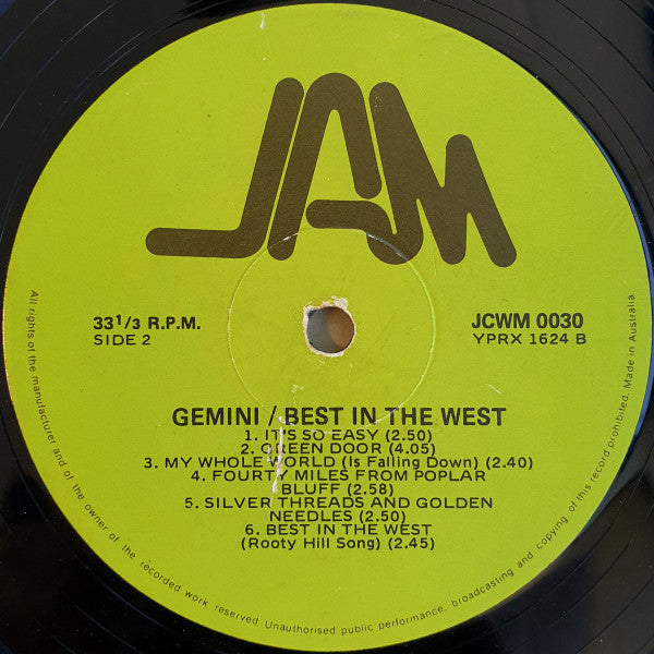 Gemini (119) : The Best In The West (LP, Album)