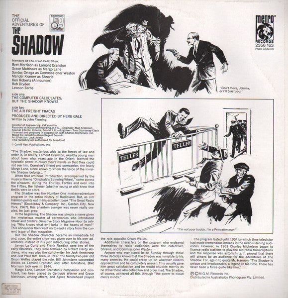 The Shadow Radio Program : The Official Adventures Of The Shadow (LP, Album)