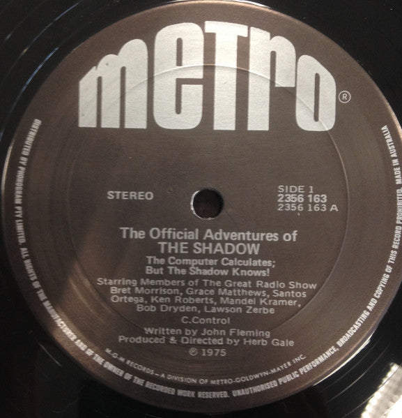 The Shadow Radio Program : The Official Adventures Of The Shadow (LP, Album)
