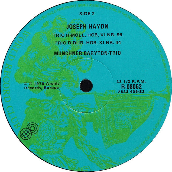 Joseph Haydn / Münchner Baryton-Trio : Trios Für Baryton, Viola Und Violoncello (LP, Album, Club)