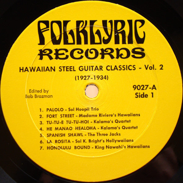Various : Hawaiian Steel Guitar Classics - Volume 2 (1927-1934) (LP, Comp)