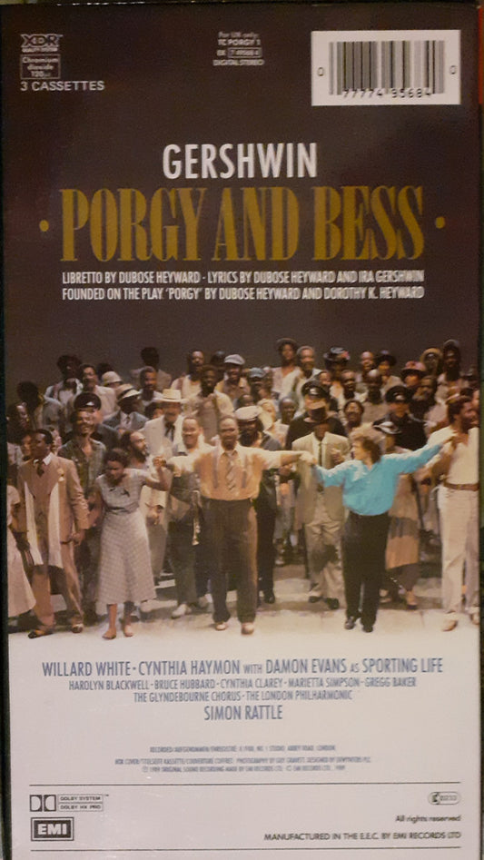 George Gershwin, Willard White, Cynthia Haymon, Damon Evans, Harolyn Blackwell, Bruce Hubbard, Cynthia Clarey, Marietta Simpson, Gregg Baker, London Philharmonic Orchestra, Sir Simon Rattle : Porgy And Bess (3xCass, Album + Box)