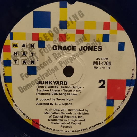 Grace Jones : Jones The Rhythm (7", Promo)