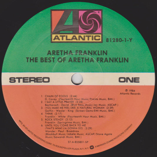 Aretha Franklin : The Best Of Aretha Franklin (LP, Comp, SP)