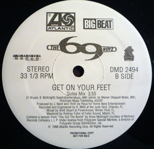 The 69 Boyz* Featuring Lana (11) : Get On Your Feet (Remixes) (12", Promo)