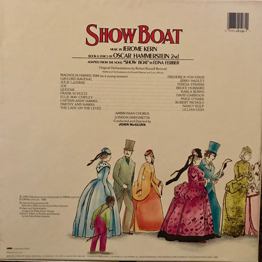 Frederica von Stade, Jerry Hadley, Bruce Hubbard, Paige O'Hara, David Garrison, Karla Burns, Robert Nichols, Nancy Kulp, Lillian Gish (2), Teresa Stratas, The Ambrosian Opera Chorus, London Sinfonietta Conducted By John McGlinn : Show Boat (3xLP, Album + Box, Album)