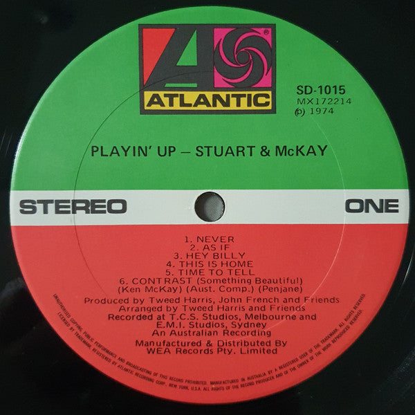 Stuart & McKay : Playin' Up (LP, Album)