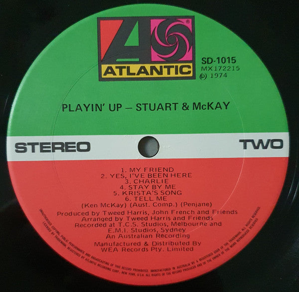 Stuart & McKay : Playin' Up (LP, Album)