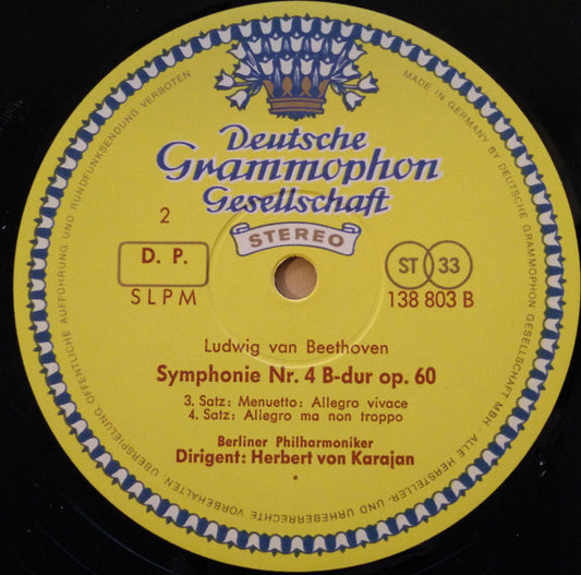 Beethoven* - Berliner Philharmoniker · Herbert von Karajan : Symphonie Nr. 4 (LP, RE)