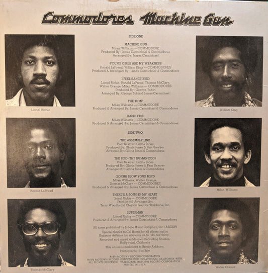 Commodores : Machine Gun (LP, Album)