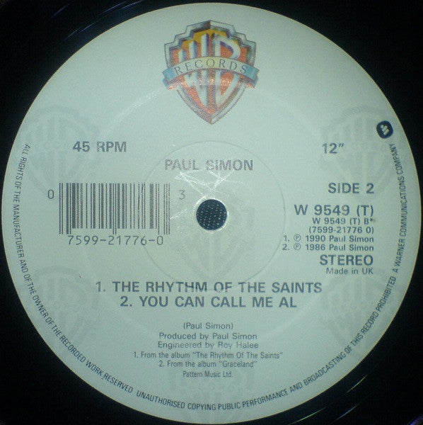 Paul Simon : The Obvious Child (12", Single)