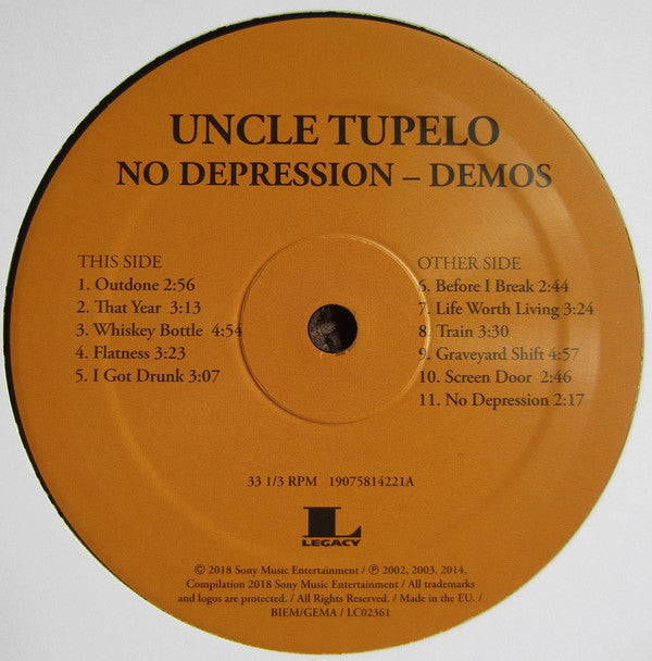 Uncle Tupelo : No Depression - Demos (LP, Album)