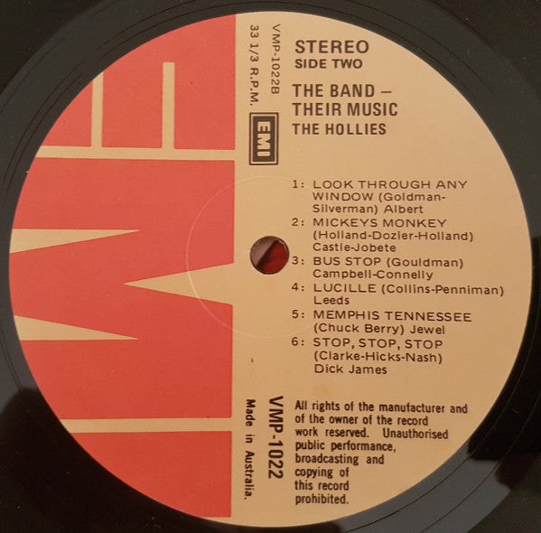The Hollies : The Band... Their Music (LP, Comp)