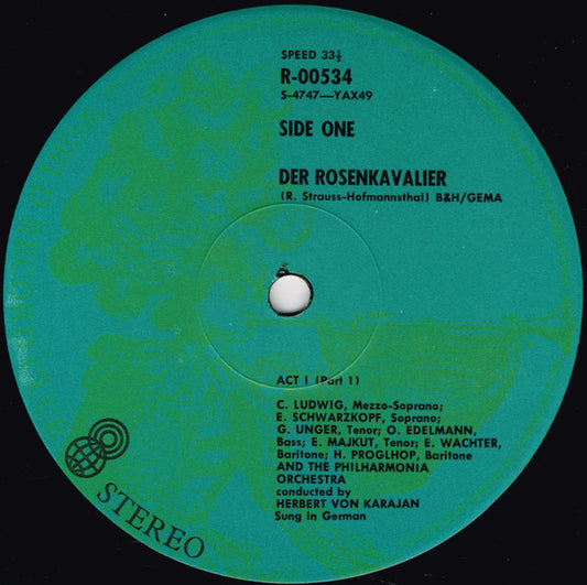 Richard Strauss : Der Rosenkavalier (4xLP, Album, Club, RE + Box, 6th)